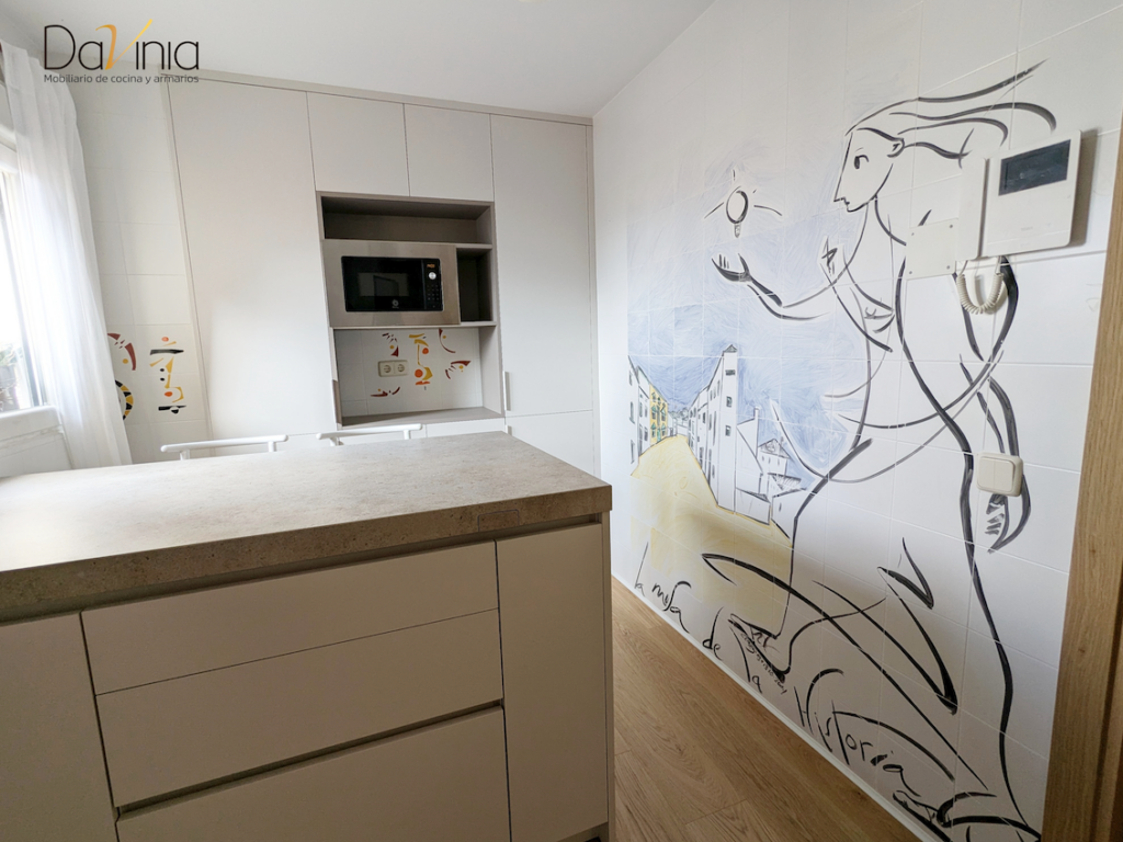 mural en pared de cocina